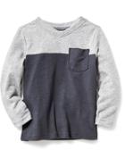 Old Navy Long Sleeve Color Block Tee - Carbon