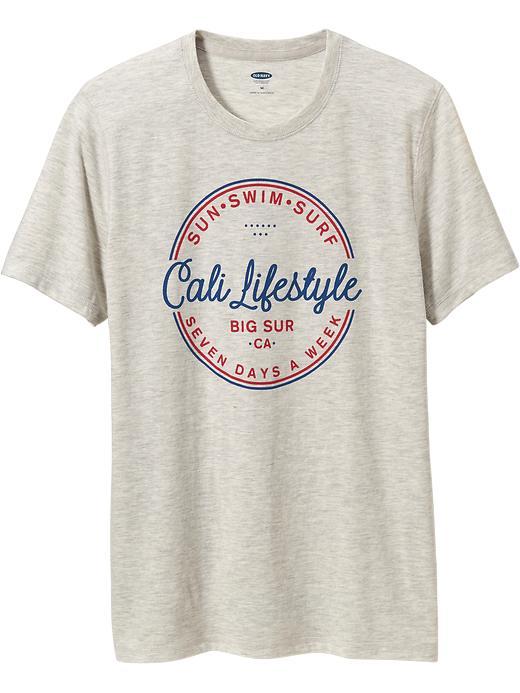 Old Navy Mens Graphic Tees Size L Tall - Heather Oatmeal