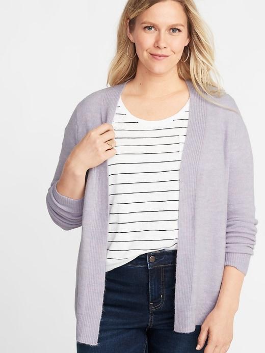 Old Navy Womens Soft-brushed Open-front Plus-size Sweater Lavender Size 4x