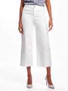 Old Navy High Rise Wide Leg White Ankle Jeans For Women - Bright White