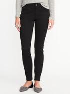 Old Navy Mid Rise Rockstar Sateen Jeans For Women - Black