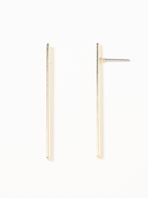 Old Navy Long Bar Drop Earrings For Women - Gold