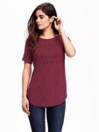 Old Navy Relaxed Graphic Tee For Women - Raisin For Living