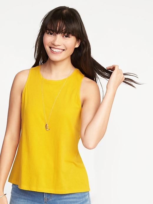 Old Navy Womens High-neck Swing Tank For Women Squash Size S