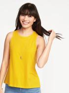 Old Navy Womens High-neck Swing Tank For Women Squash Size S