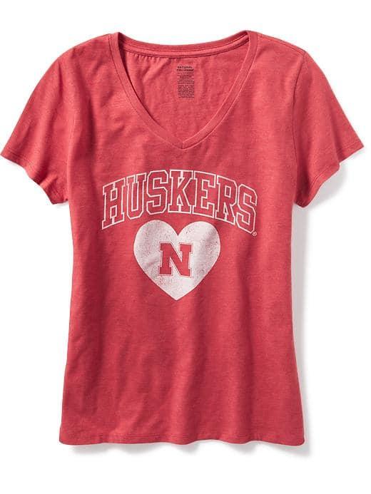 Old Navy Ncaa V Neck Tee For Women - Nebraska Corn