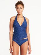Old Navy Womens Underwire V-neck Tankini Top For Women Navy Dots Size Xs