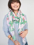 Old Navy Womens Lightweight Printed Scarf For Women Pink Floral Combo Top Size One Size