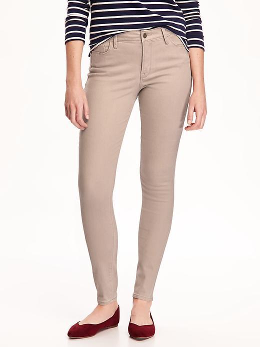 Old Navy Mid Rise Rockstar Sateen Skinny Jeans For Women - Chocolate Malted