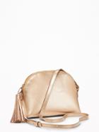 Old Navy Womens Faux-leather Half-moon Bag For Women Metallic Gold Size One Size