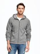 Old Navy Sweater Fleece Zip Hoodie For Men - Heather Grey