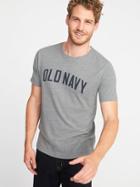 Old Navy Mens Logo-graphic Crew-neck Tee For Men Heather Gray Size Xxl