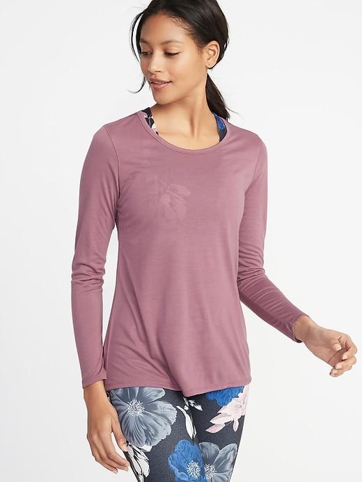 Old Navy Womens Lightweight Mesh-back Performance Top For Women Bust A Mauve Size Xxl