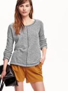 Old Navy Womens Marled French Terry Pullovers Size M Tall - Lost At Sea Navy