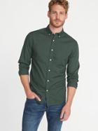 Old Navy Mens Slim-fit Poplin Shirt For Men Matcha Green Size Xs