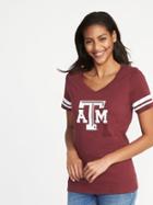 Old Navy Womens College Team Sleeve-stripe Tee For Women Texas A&m Size Xxl