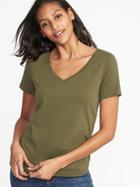 Old Navy Womens Everywear V-neck Tee For Women Hunter Pines Size Xxl