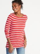 Old Navy Womens Relaxed Mariner-stripe Tee For Women Red/white Stripe Size S