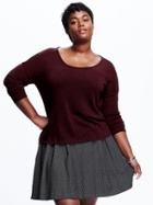 Old Navy Womens Plus Sweater Knit Tee Size 1x Plus - Marion Berry