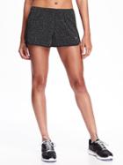 Old Navy Go Dry Run Short For Women Reflective - Black Print Jas
