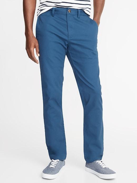 Old Navy Mens Slim Ultimate Built-in Flex Khakis For Men Blue Size 34w