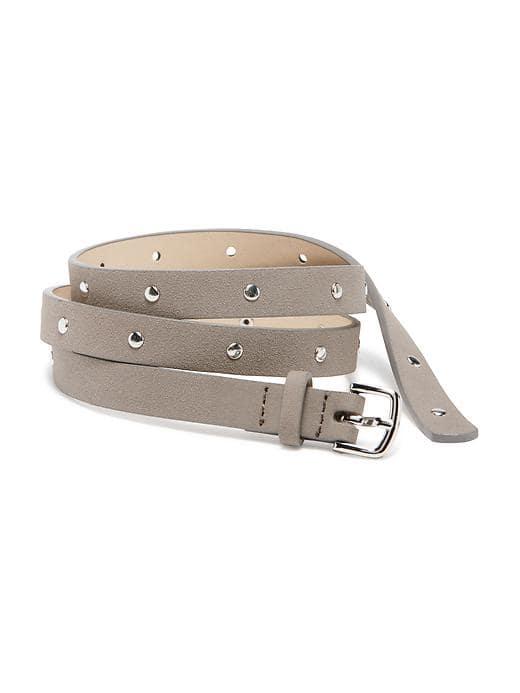 Old Navy Studded Faux Suede Skinny Belt For Women - New Taupe