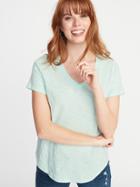 Everywear Slub-knit V-neck Tee For Women