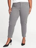 Old Navy Womens Mid-rise Smooth & Slim Plus-size Pixie Chinos Blank Slate Size 20