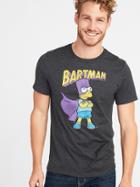 Old Navy Mens The Simpsons Bartman Graphic Tee For Men Dark Charcoal Gray Size L