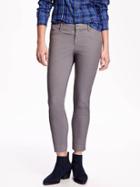 Old Navy Mid Rise Pixie Chinos For Women - Gray Stone
