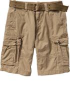 Old Navy Mens Belted Cargo Shorts 10 1/2&quot; - Kicking Up Dust