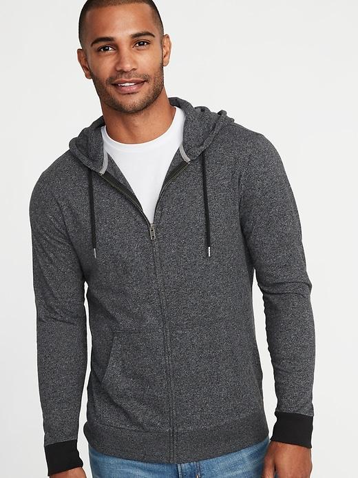 Old Navy Mens Lightweight Jersey Zip Hoodie For Men Black Size M