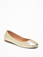 Faux-leather Ballet Flats For Women