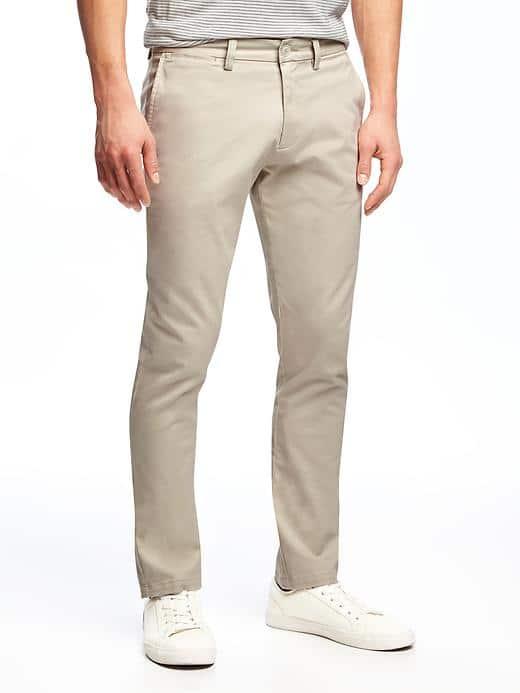 Old Navy Skinny Built In Flex Ultimate Khakis For Men - A Shore Thing
