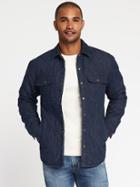 Old Navy Quilted Chambray Shirt Jacket For Men - Chambray Blue