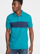Old Navy Mens Built-in Flex Moisture-wicking Pro Polo For Men Azurite Size Xs