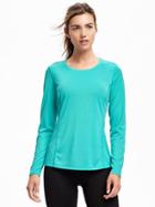 Old Navy Go Dry Cool Mesh Running Tee For Women - Splashng Teal Sql Poly