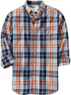 Old Navy Mens Everyday Classic Regular Fit Shirts - Blue Orange Check
