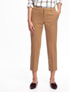 Old Navy Mid Rise Harper Brushed Twill Trousers For Women - Coin Toss