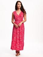 Old Navy Cross Front Maxi Dress For Women - Pink Floral