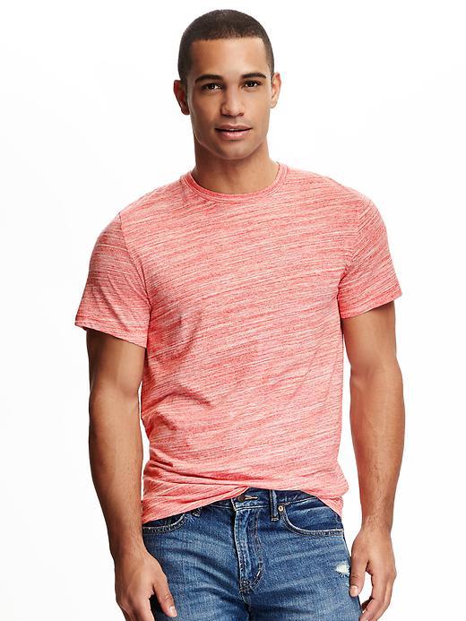 Old Navy Space Dye Crew Neck Tee For Men - Robbie Red