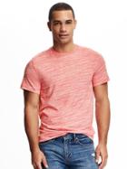 Old Navy Space Dye Crew Neck Tee For Men - Robbie Red