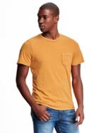 Old Navy Jersey Crew Neck Pocket Tee For Men - Definitely Dijon