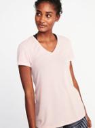 Old Navy Womens Ultra-light V-neck Performance Tee For Women Bella Donna Pink Size Xxl