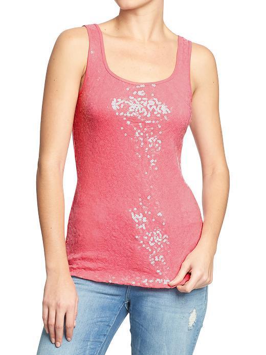 Old Navy Old Navy Womens Sequined Tanks - Floyd Pink