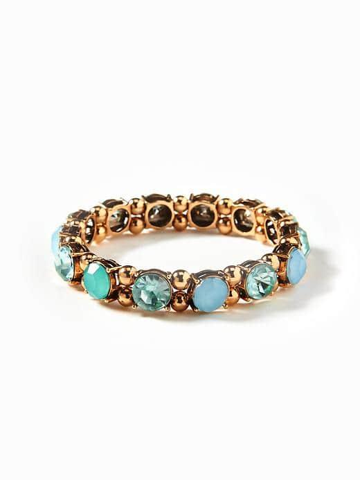 Old Navy Ombr Bead Stretch Bracelet For Women - Mint Mist
