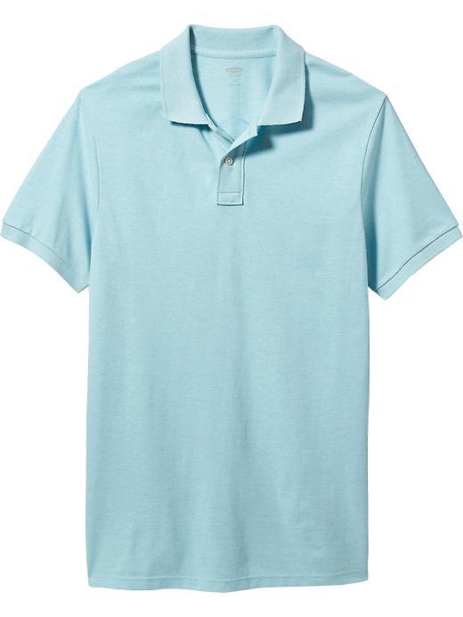 Old Navy Mens New Short Sleeve Pique Polos Size Xxl Big - Heather Light Blue