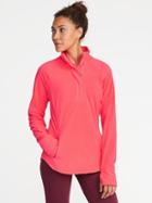 Old Navy Go Warm Micro Fleece 1/4 Zip Pullover For Women - Bright Stuff Neon