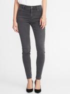 Old Navy Womens Mid-rise Built-in Warm Rockstar Super Skinny Jeans For Women Midnight Gray Size 10