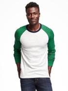 Old Navy Waffle Knit Baseball Tee For Men - Field Day